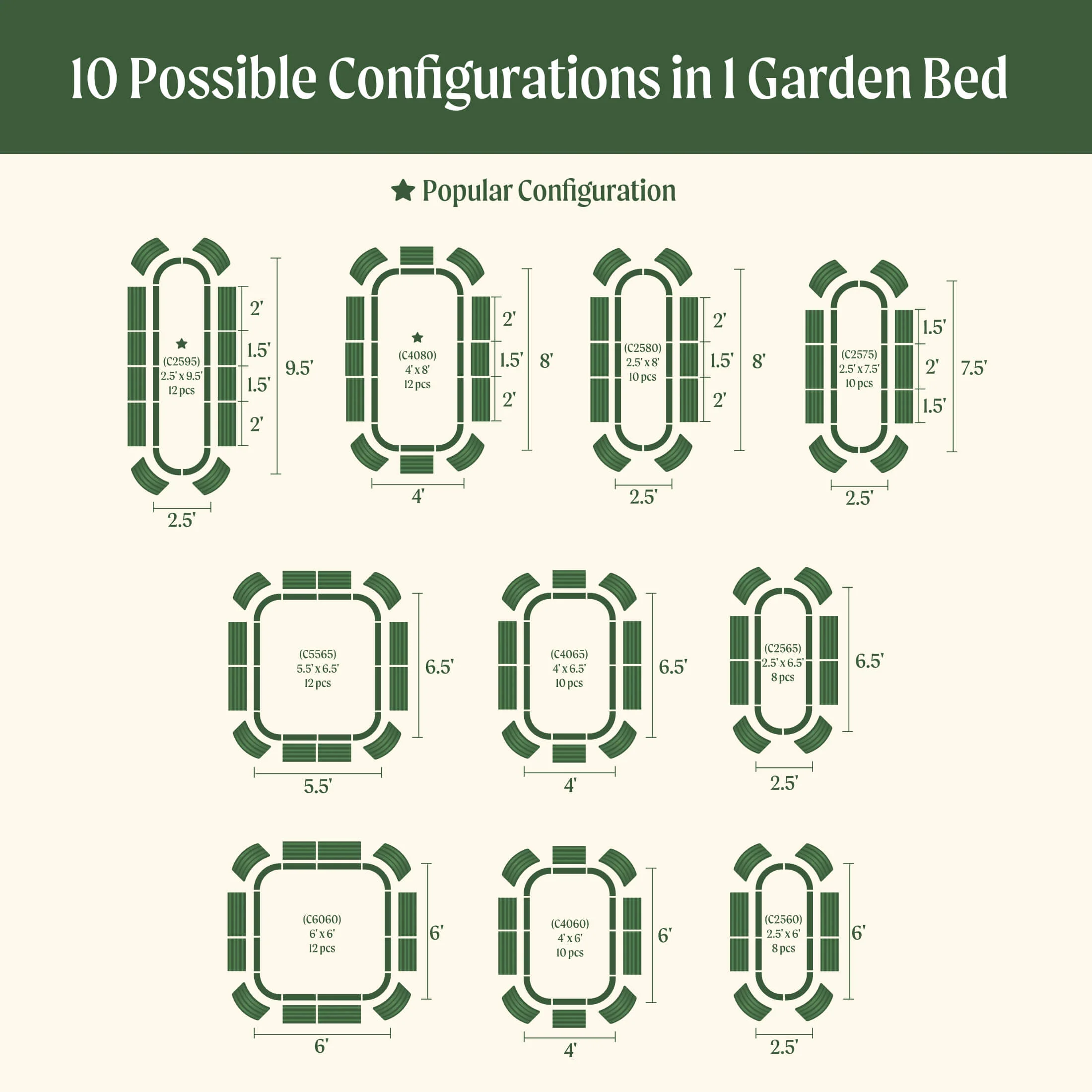 17" Tall 10 In 1 Jumbo Modular Metal Raised Garden Bed Kit - Image 13