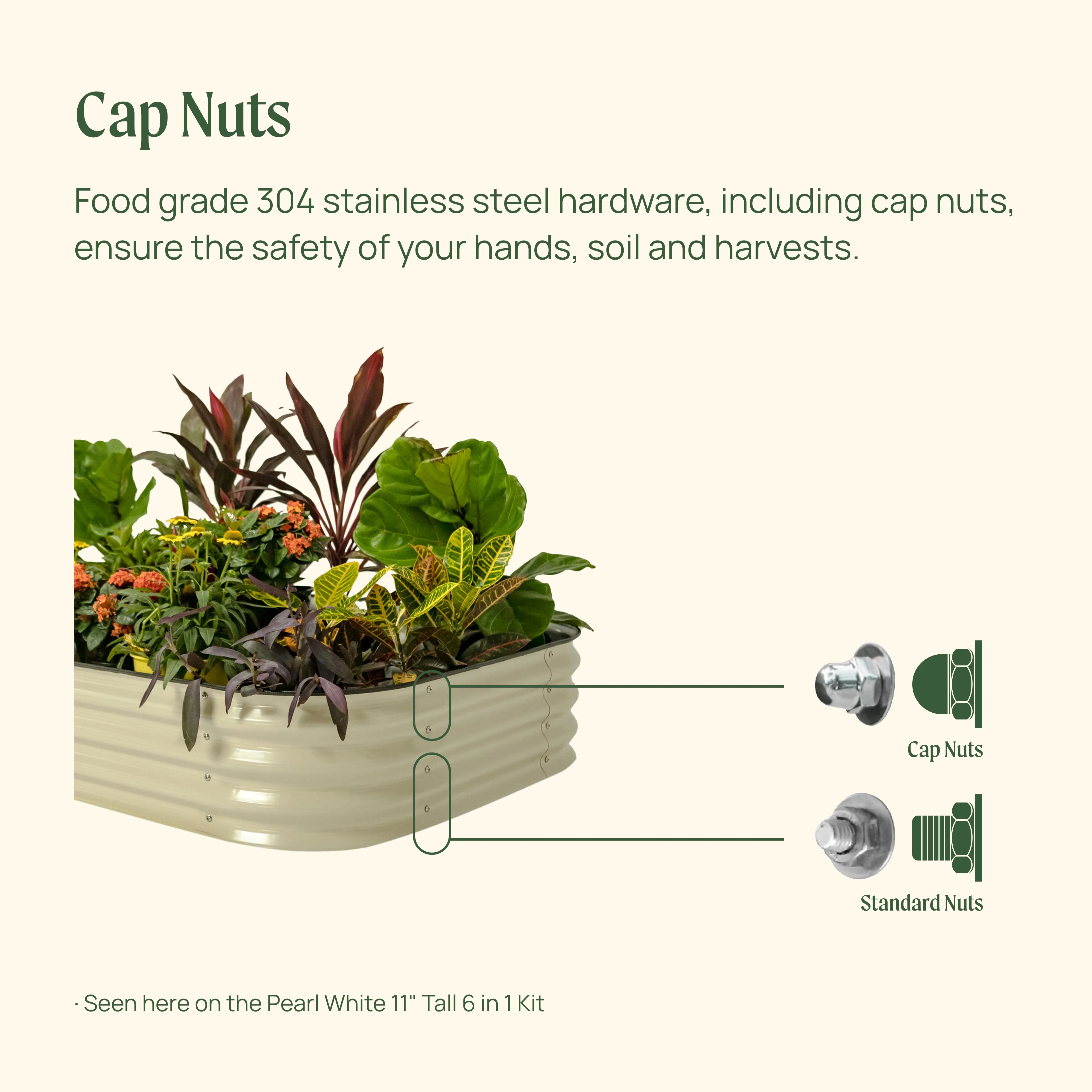 11" Tall 42" Wide Round Metal Raised Garden Bed Kit - Image 9