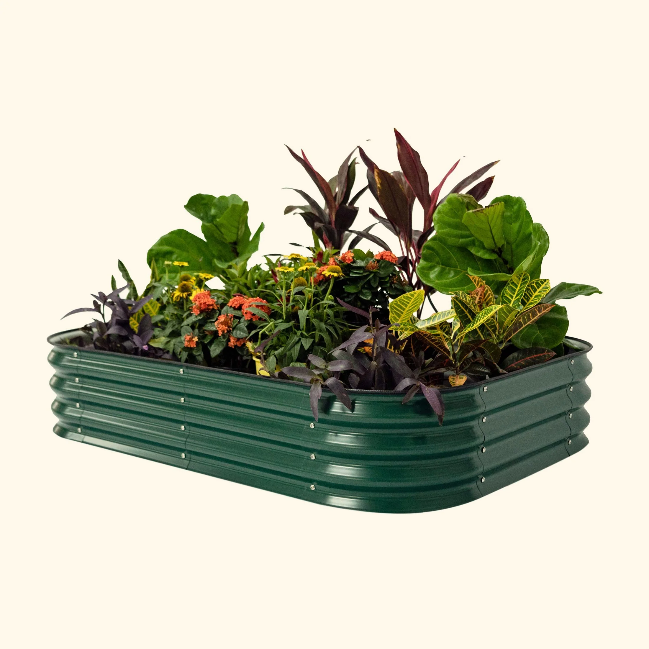 11" Tall 6 In 1 Medium Modular Metal Raised Garden Bed Kit - Image 3