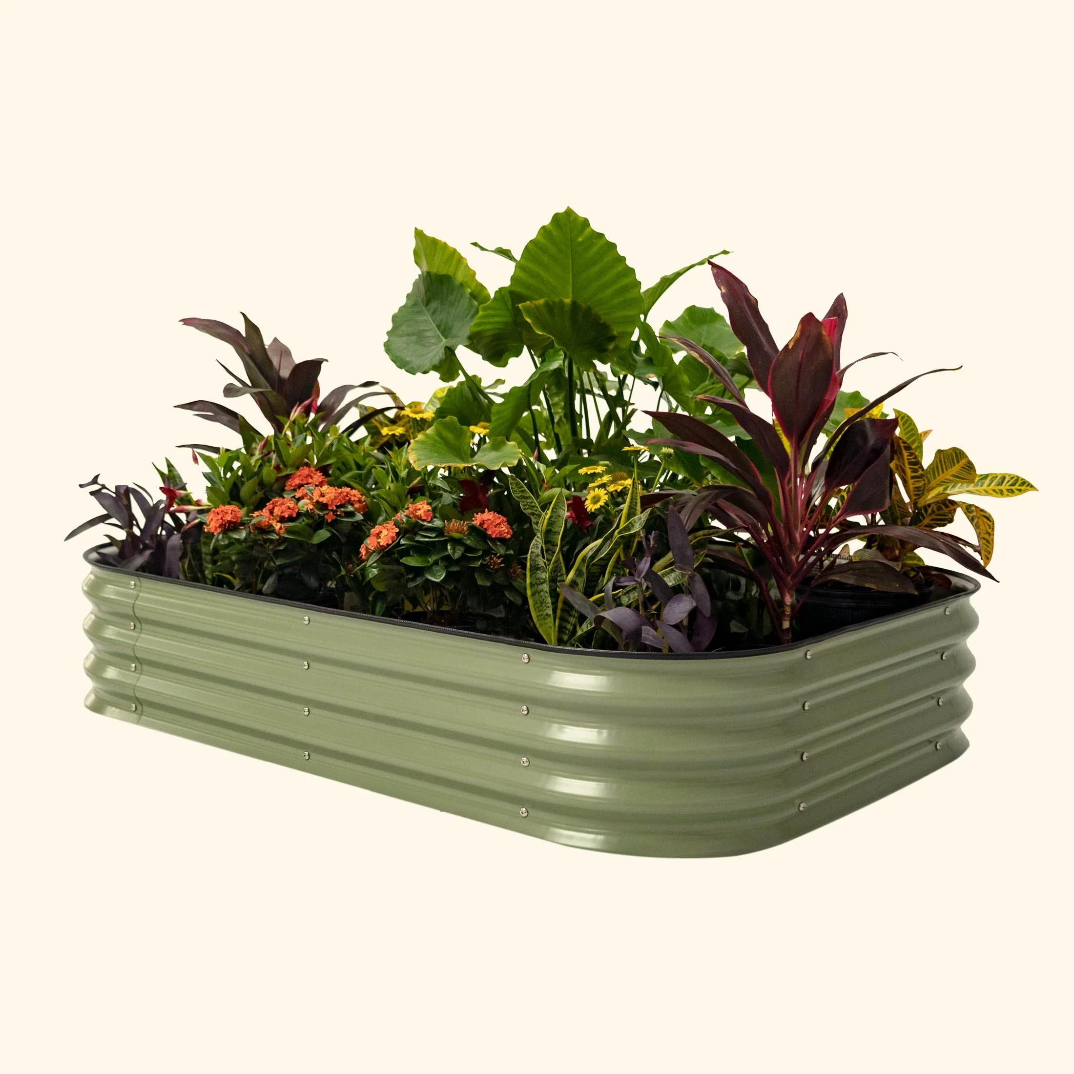 11" Tall 6 In 1 Medium Modular Metal Raised Garden Bed Kit - Image 4