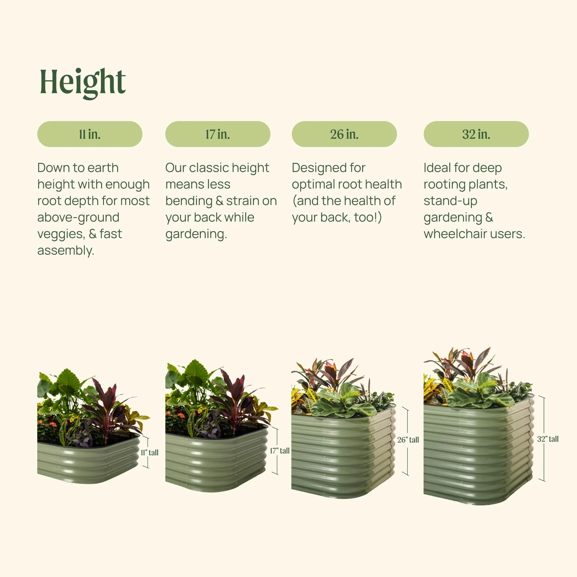 17" Tall 9 In 1 Large Modular Metal Raised Garden Bed Kit - Image 13