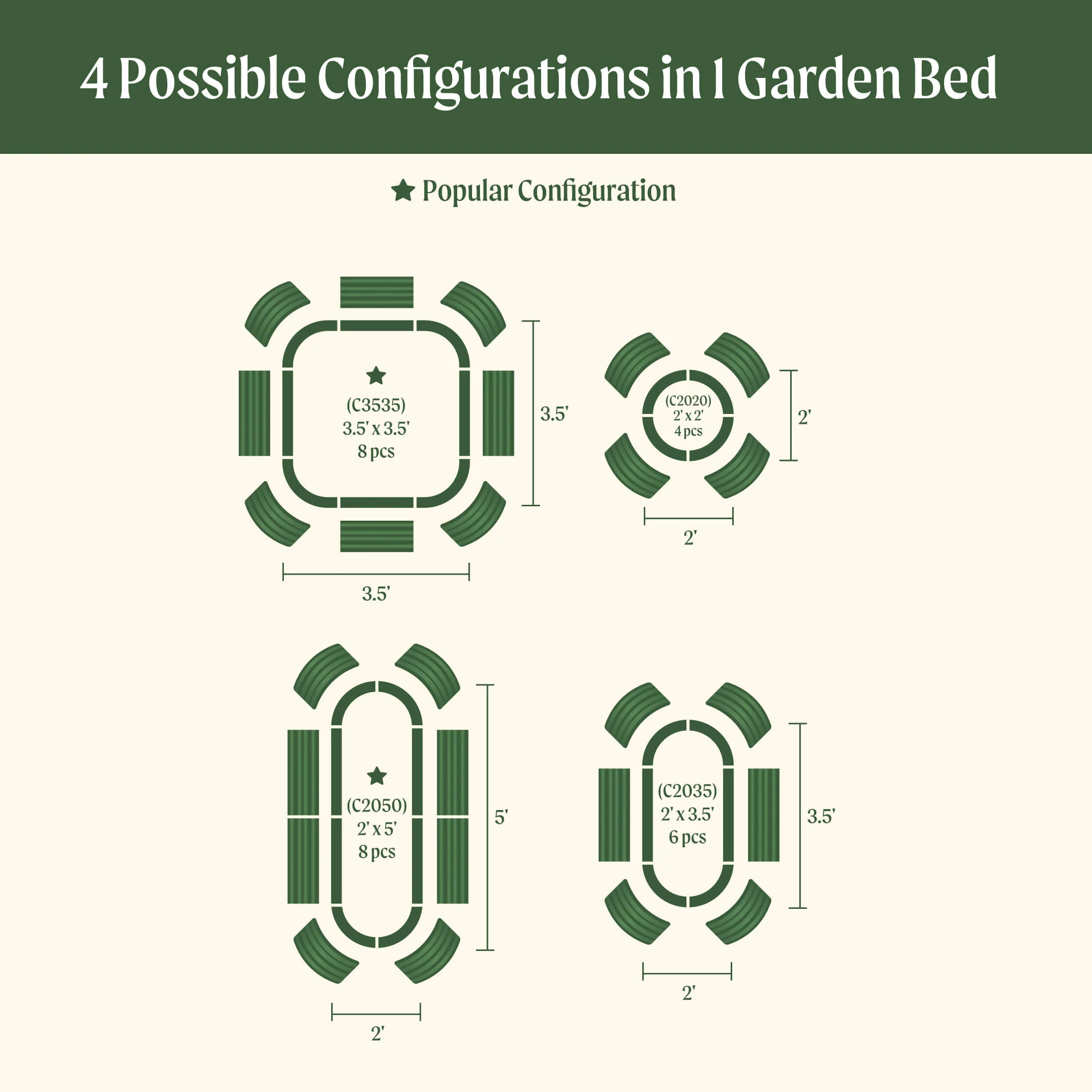 32" Extra Tall 4 In 1 Small Modular Metal Raised Garden Bed Kit - Image 12