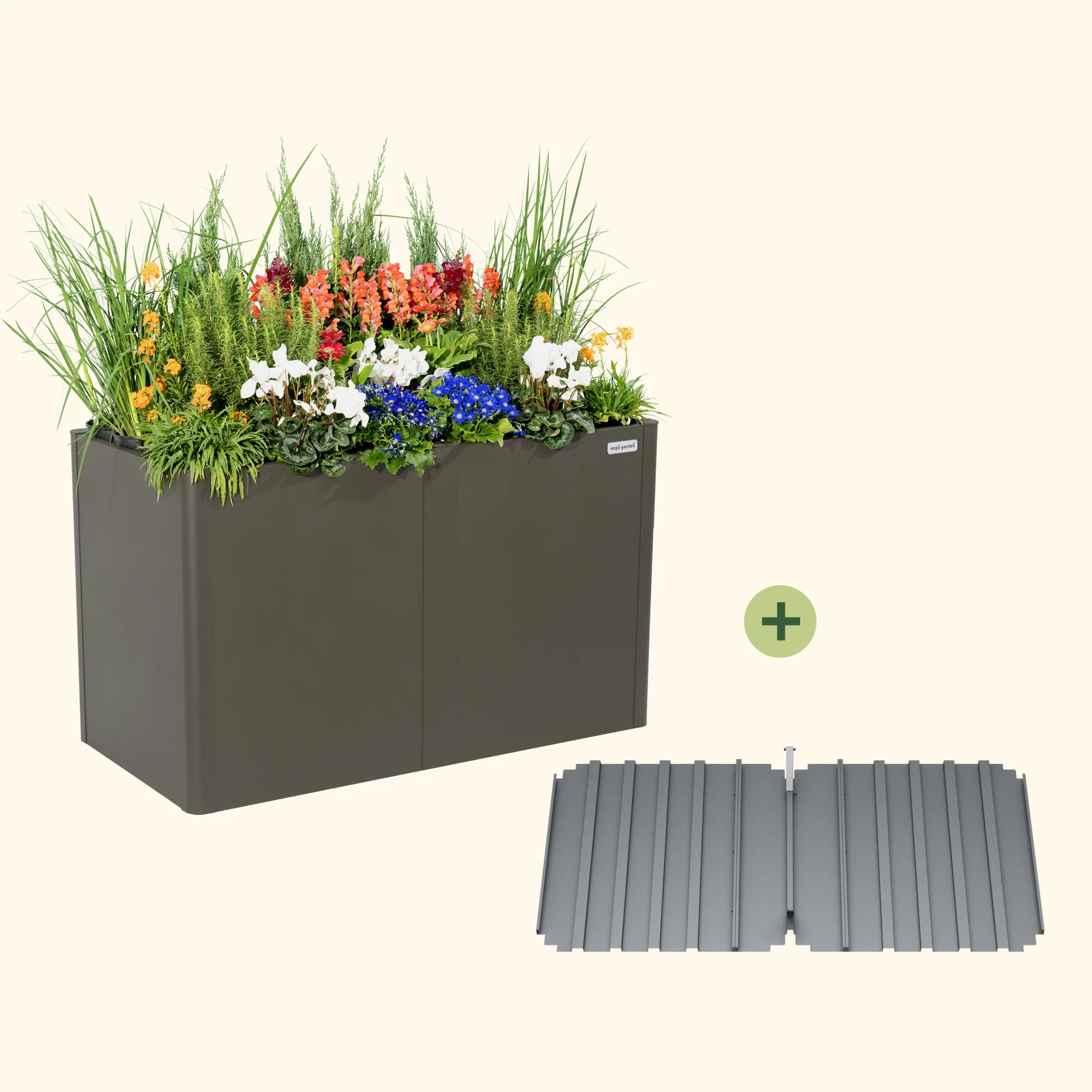 32" Extra Tall Modern 27" x 53" Metal Raised Garden Beds - With Intermediate Floor - Image 3