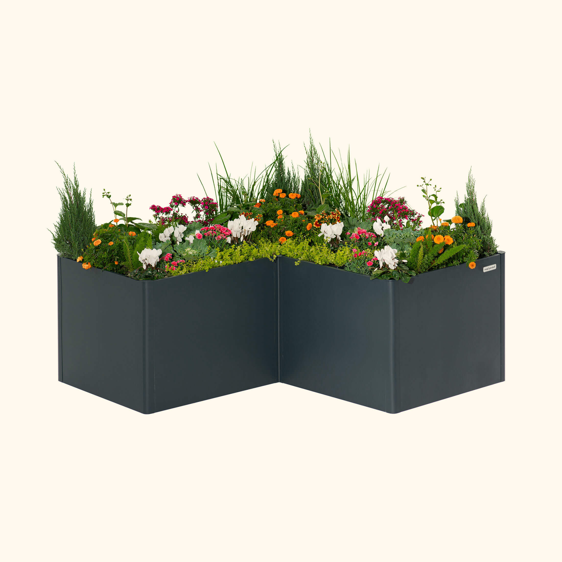 32" Extra Tall Modern 83" x 83" L Shape Metal Raised Garden Bed - 1st Box