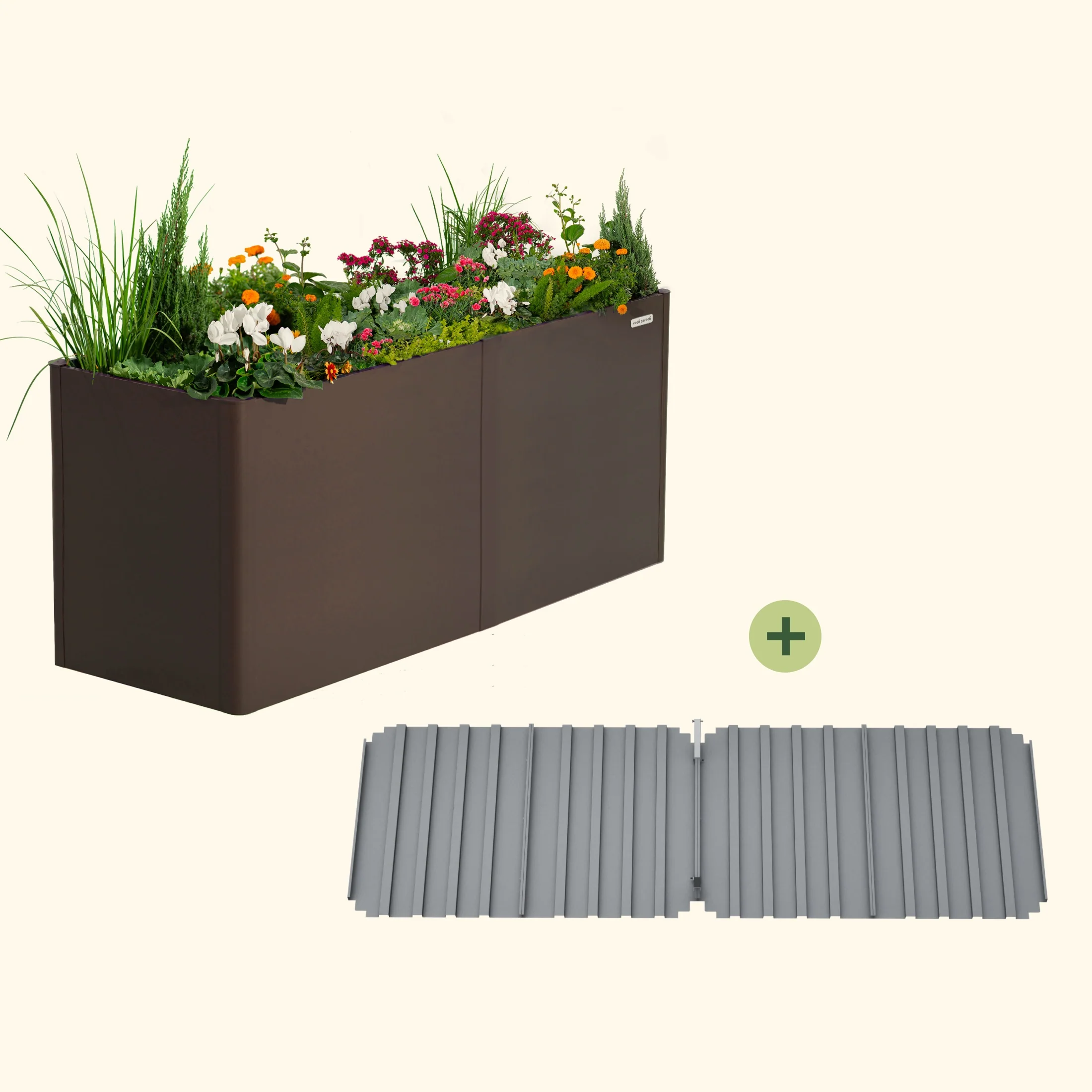 32" Extra Tall Modern 27" x 83" Metal Raised Garden Bed - With Intermediate Floor - Image 2