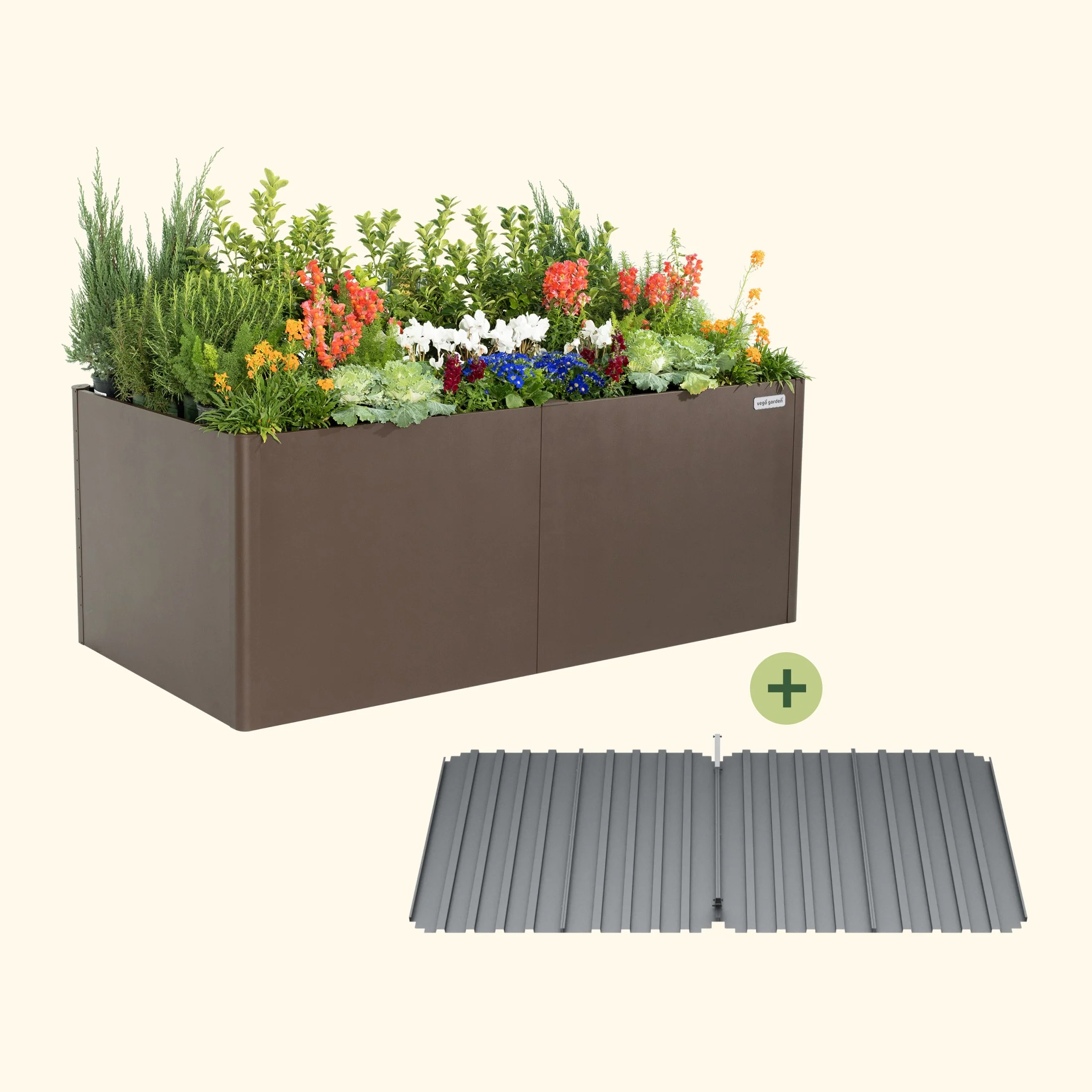 32" Extra Tall Modern 42" x 83" Metal Raised Garden Bed - With Intermediate Floor - Image 2