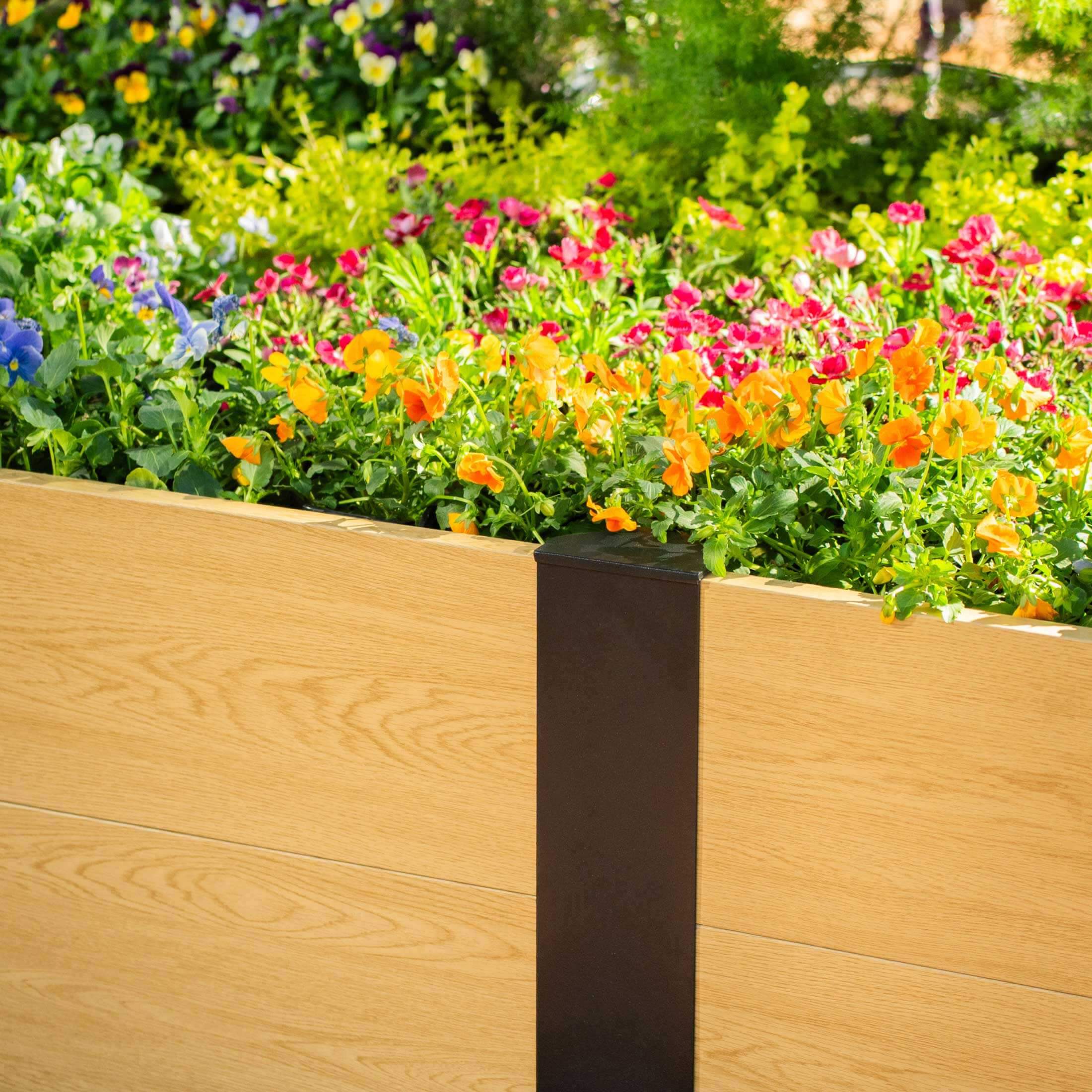 16" Tall Woodgrain 4' x 8' Metal Raised Garden Bed - Image 12
