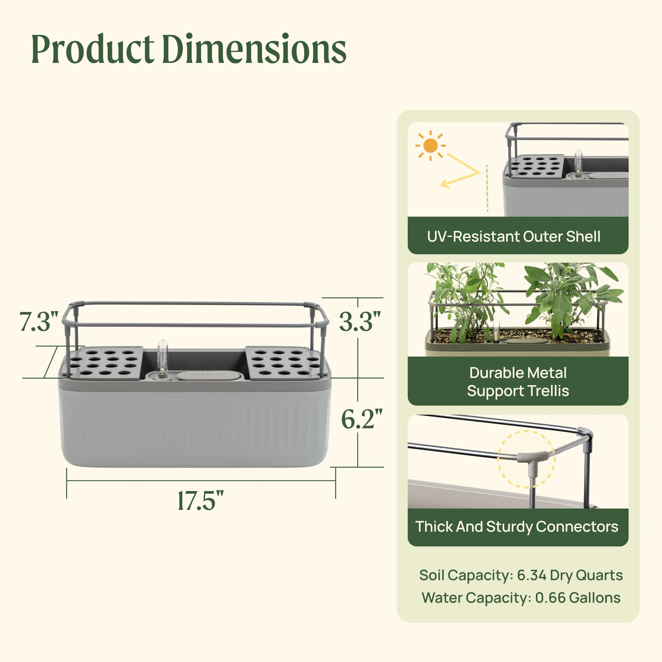EZ Self-Watering Herb Planter with Trellis G2 - Image 16