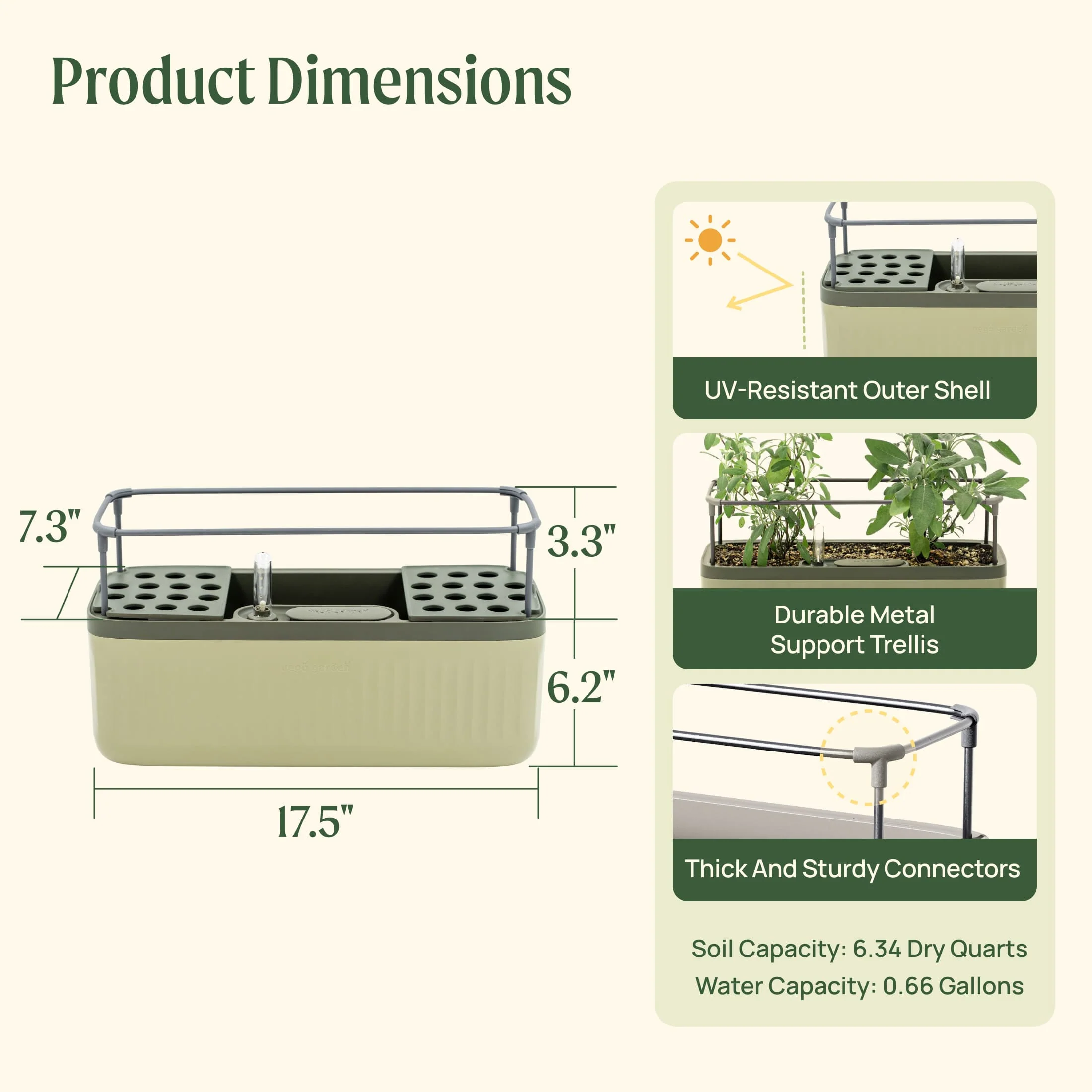 EZ Self-Watering Herb Planter with Trellis G2 - Image 17
