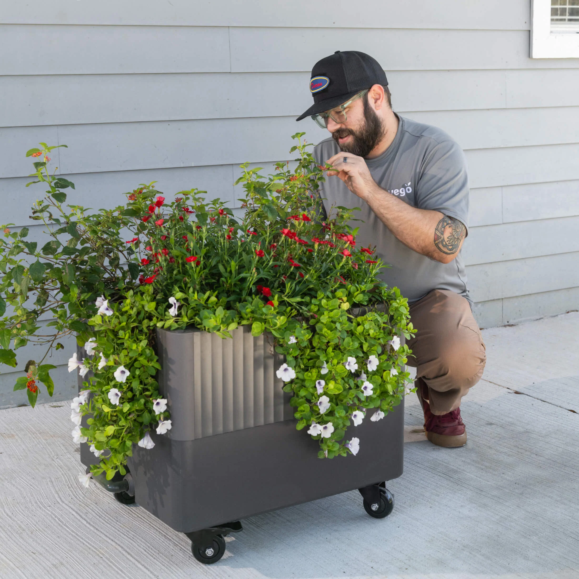 EZCube Self-Watering Rolling Planter 21” x 24” - Image 9