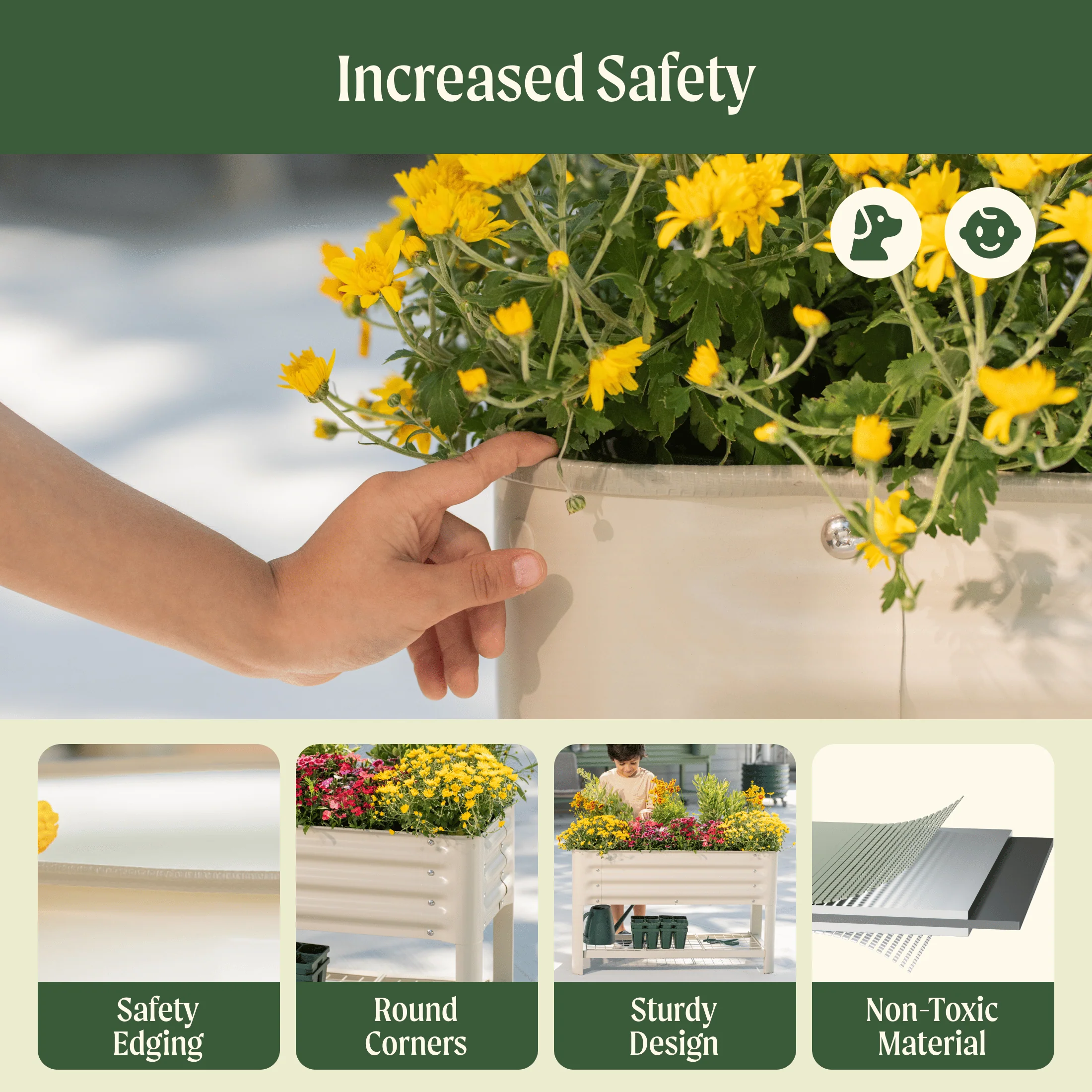 Kids First Elevated Garden Bed - 1.3' x 3.0' - Image 5