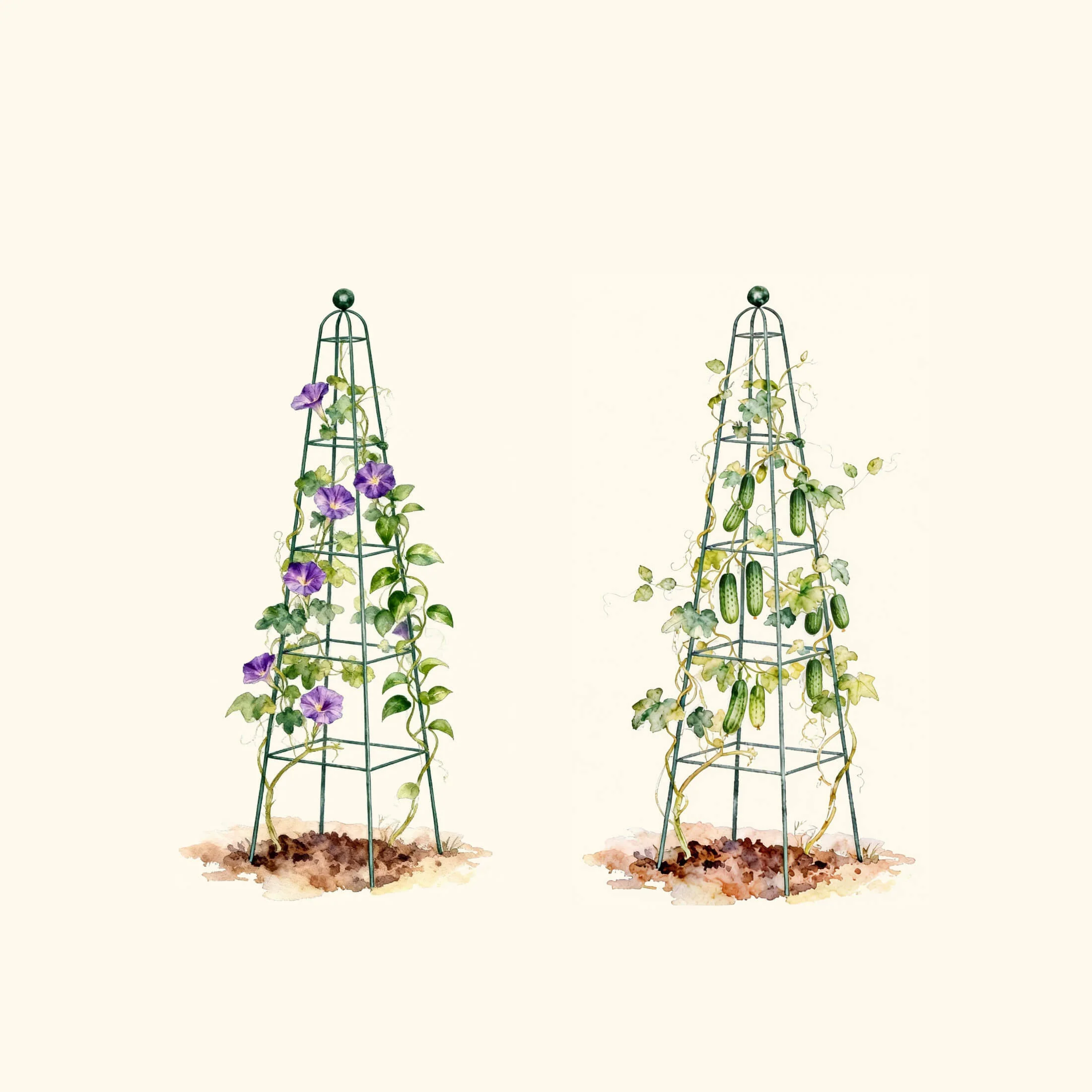 Pyramid Obelisk Garden Trellis - 6.5 ft - Image 3