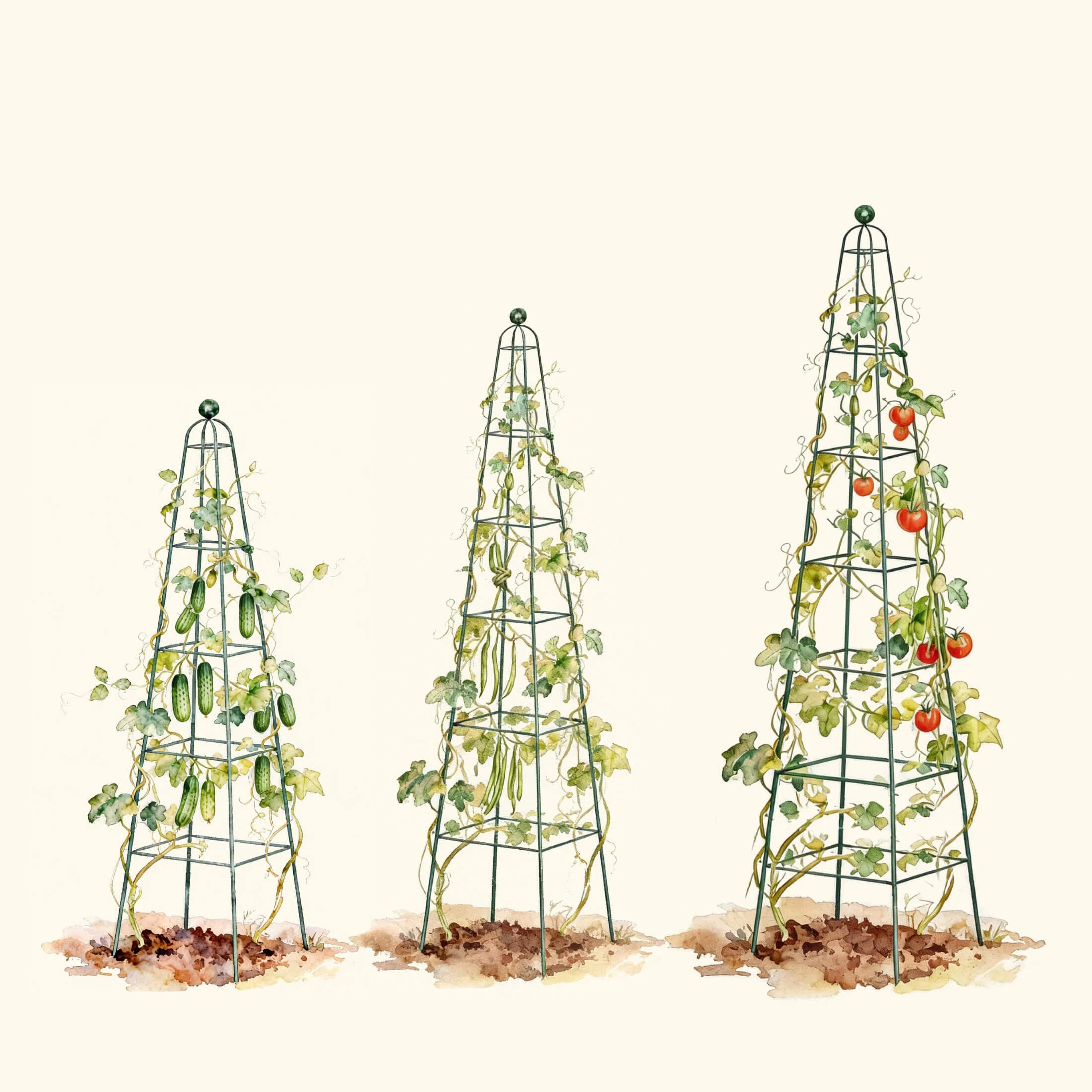 Pyramid Obelisk Garden Trellis - 9 ft - Image 4