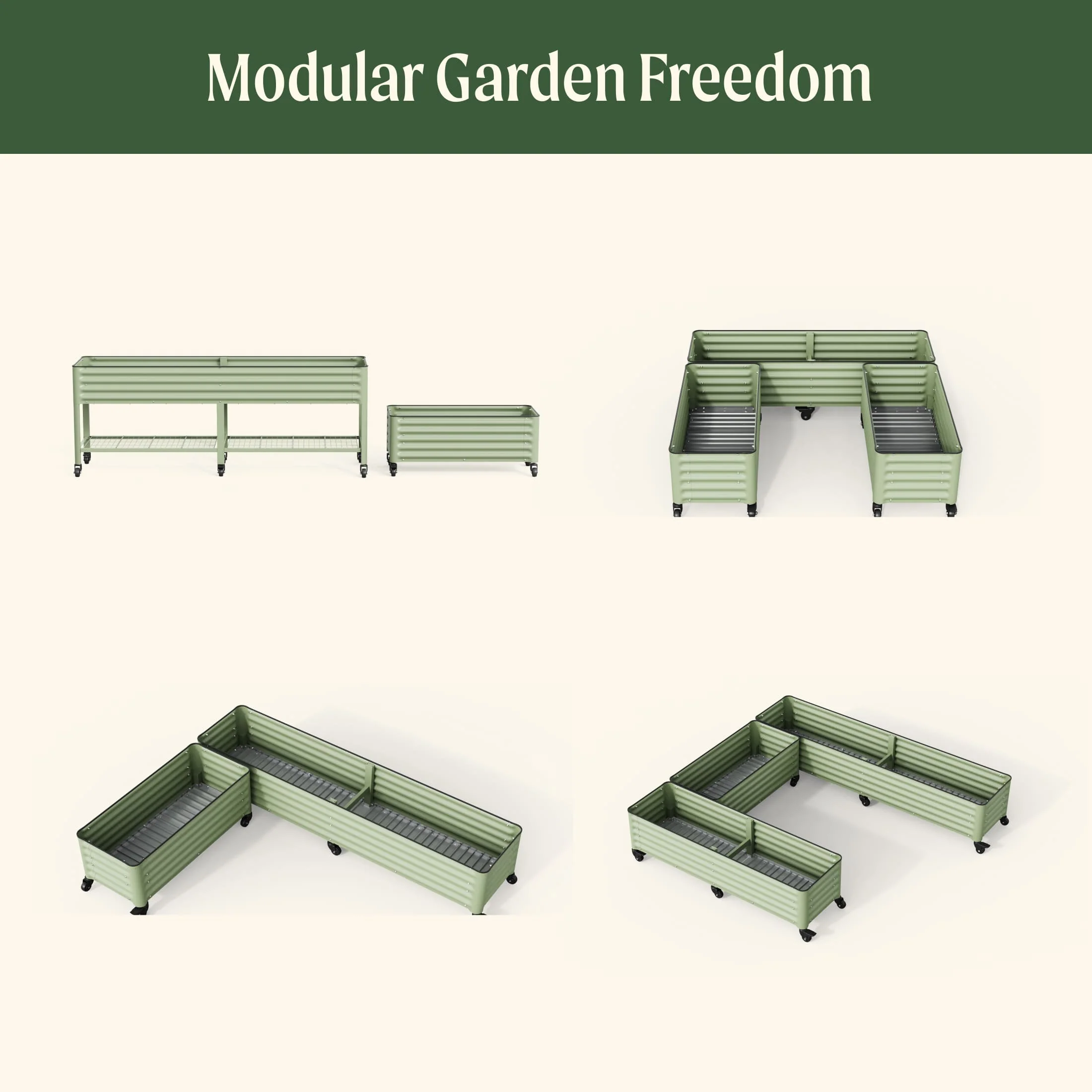 Classic Rolling Garden Bed - 1.75' x 4' - Image 11