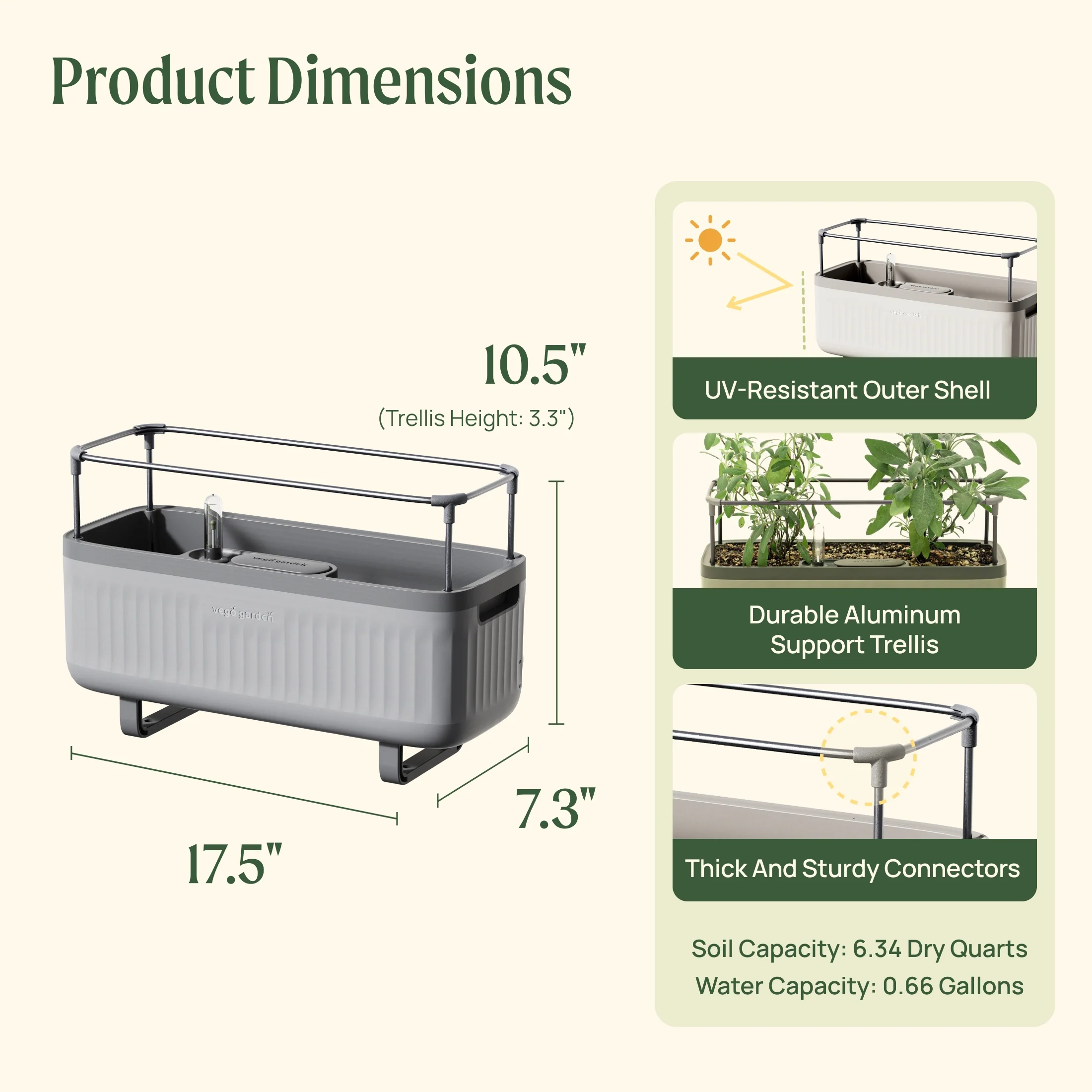 EZ Self-Watering Herb Planter with Trellis G1 - Image 3