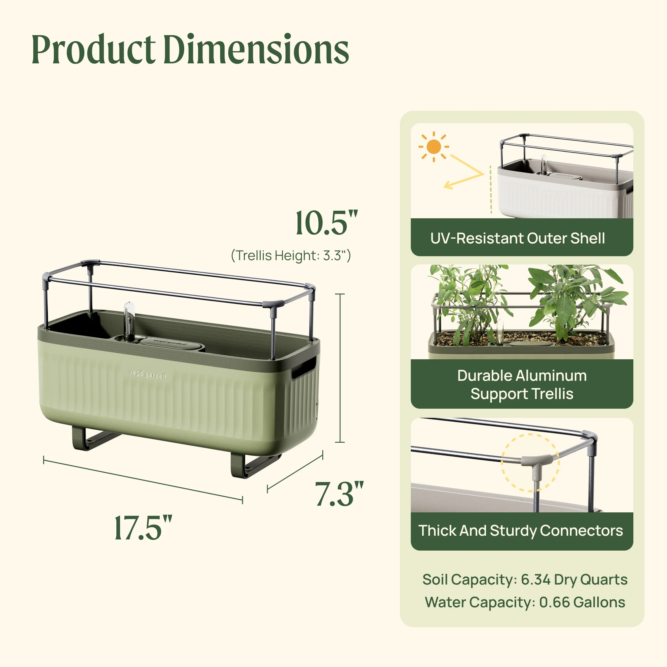 EZ Self-Watering Herb Planter with Trellis G1 - Image 4