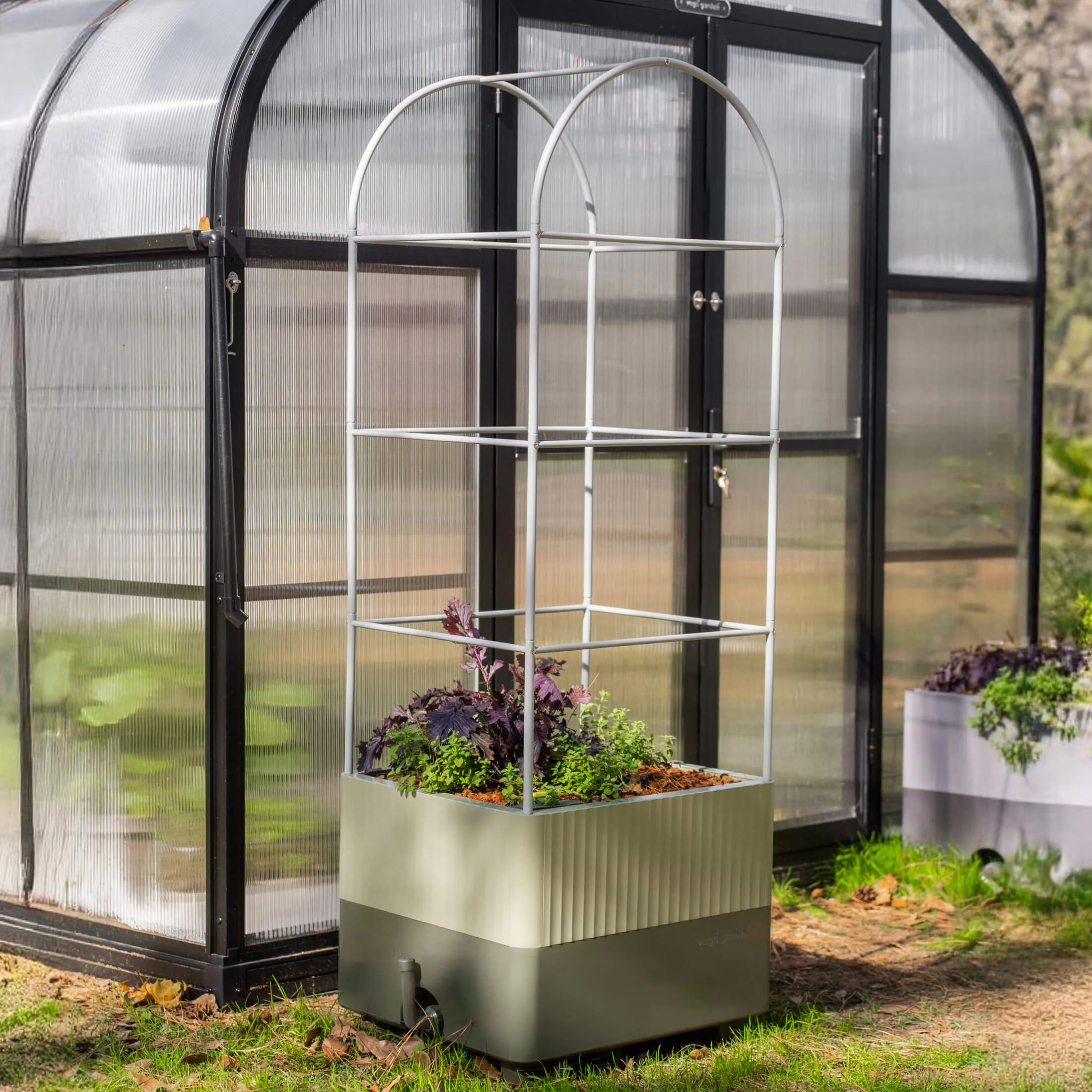EZCube Self-Watering Planter 21" x 24" + Cage & Cover Bundle - Image 5