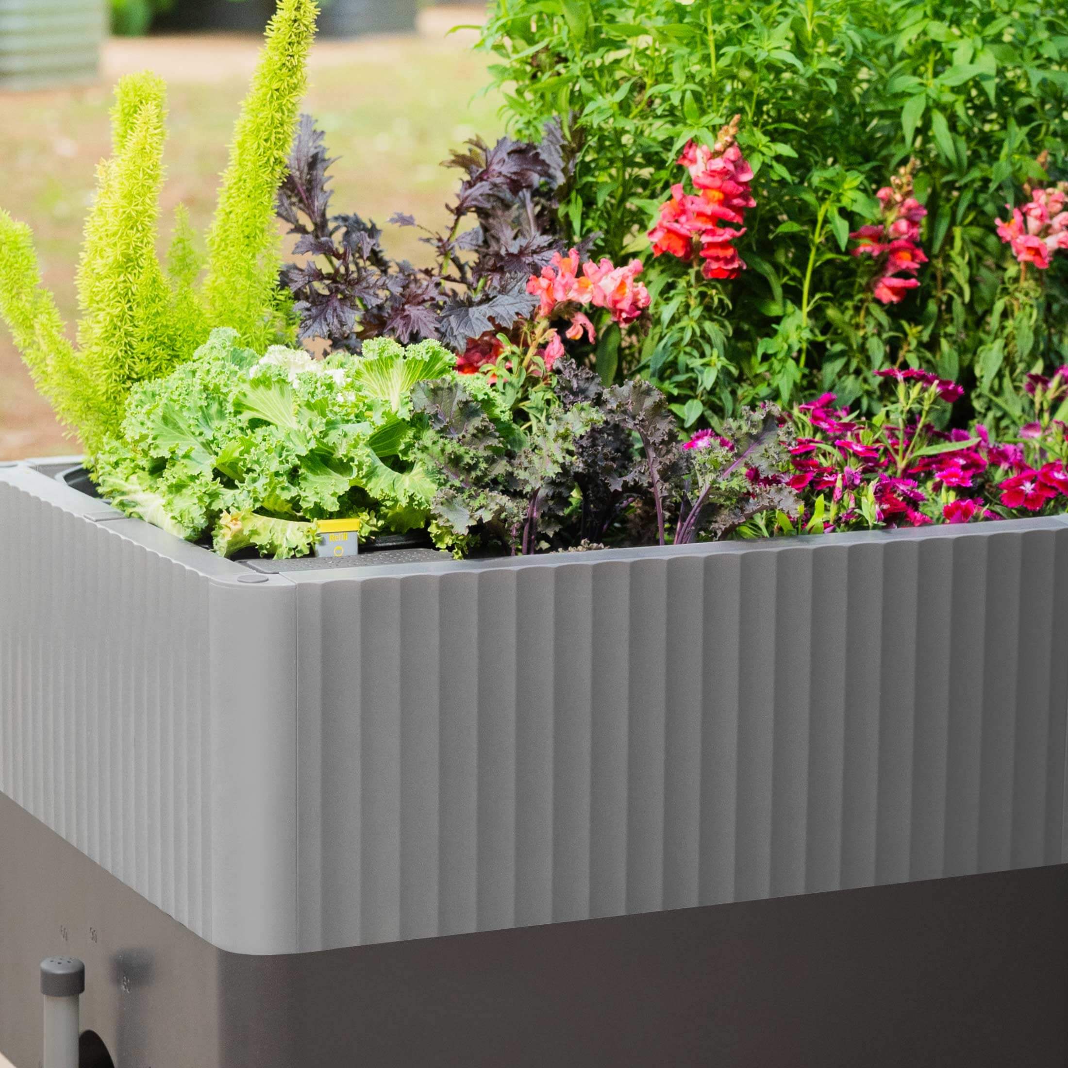 EZCube Self-Watering Planter 21" x 24" Elevated - Fog Gray - Image 13