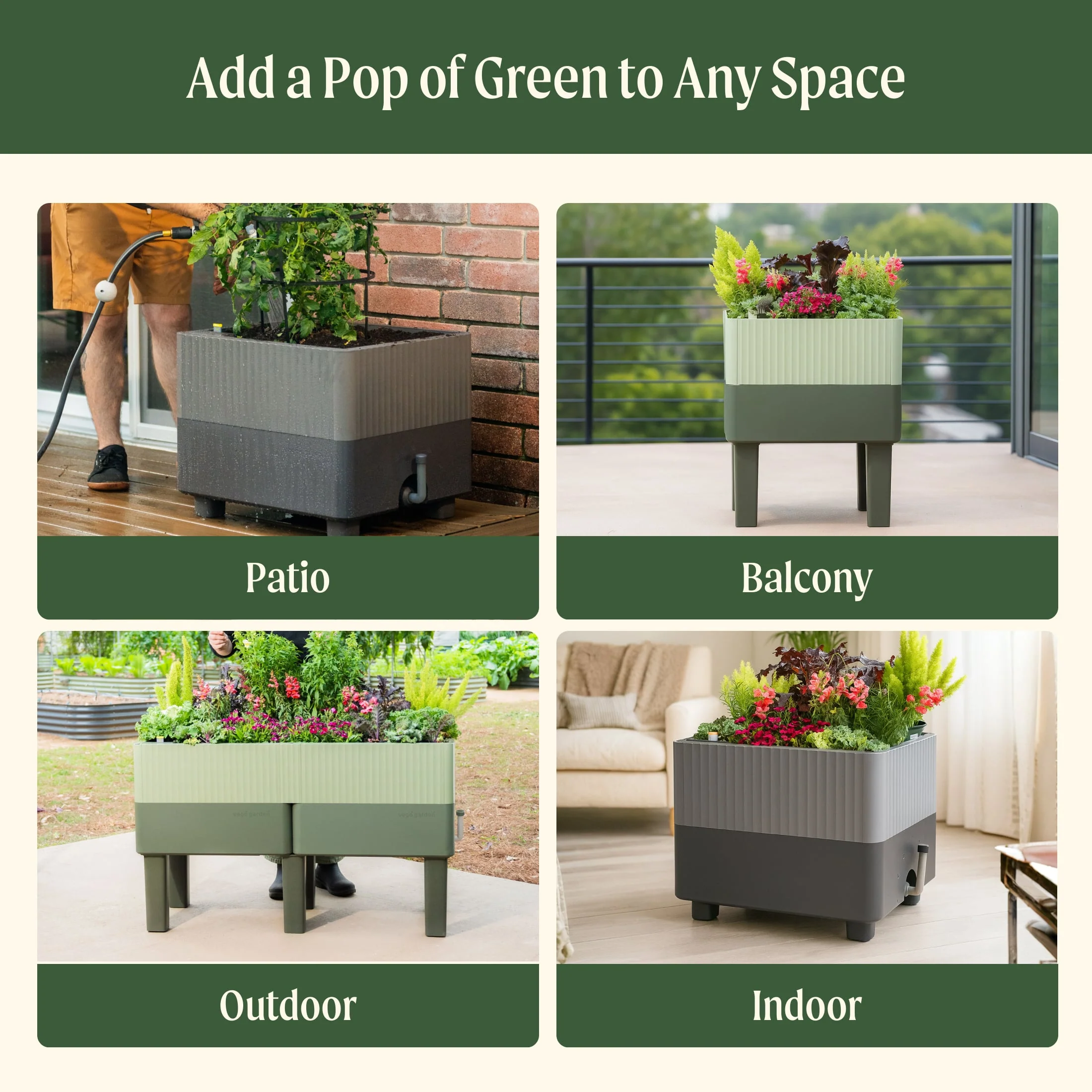 EZCube Self-Watering Planter 21" x 24" - Image 9