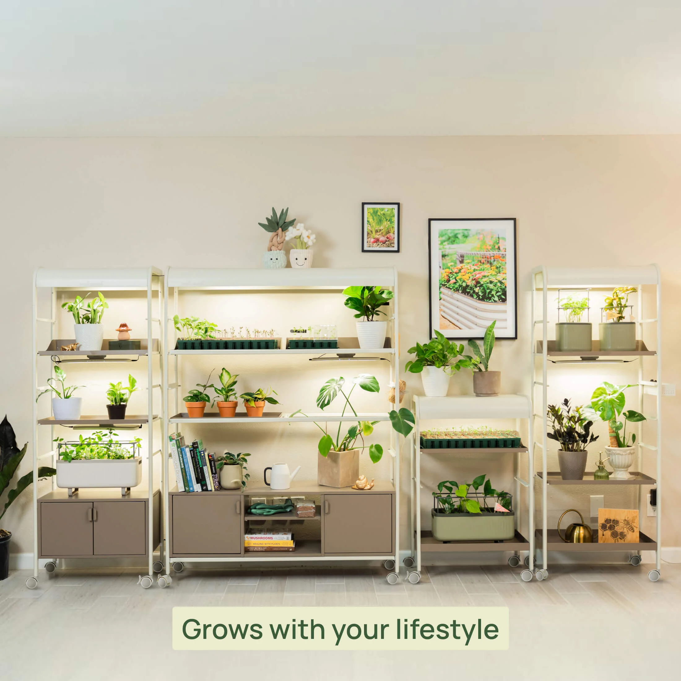 4 Tier Grow Light Garden with Storage - Image 15