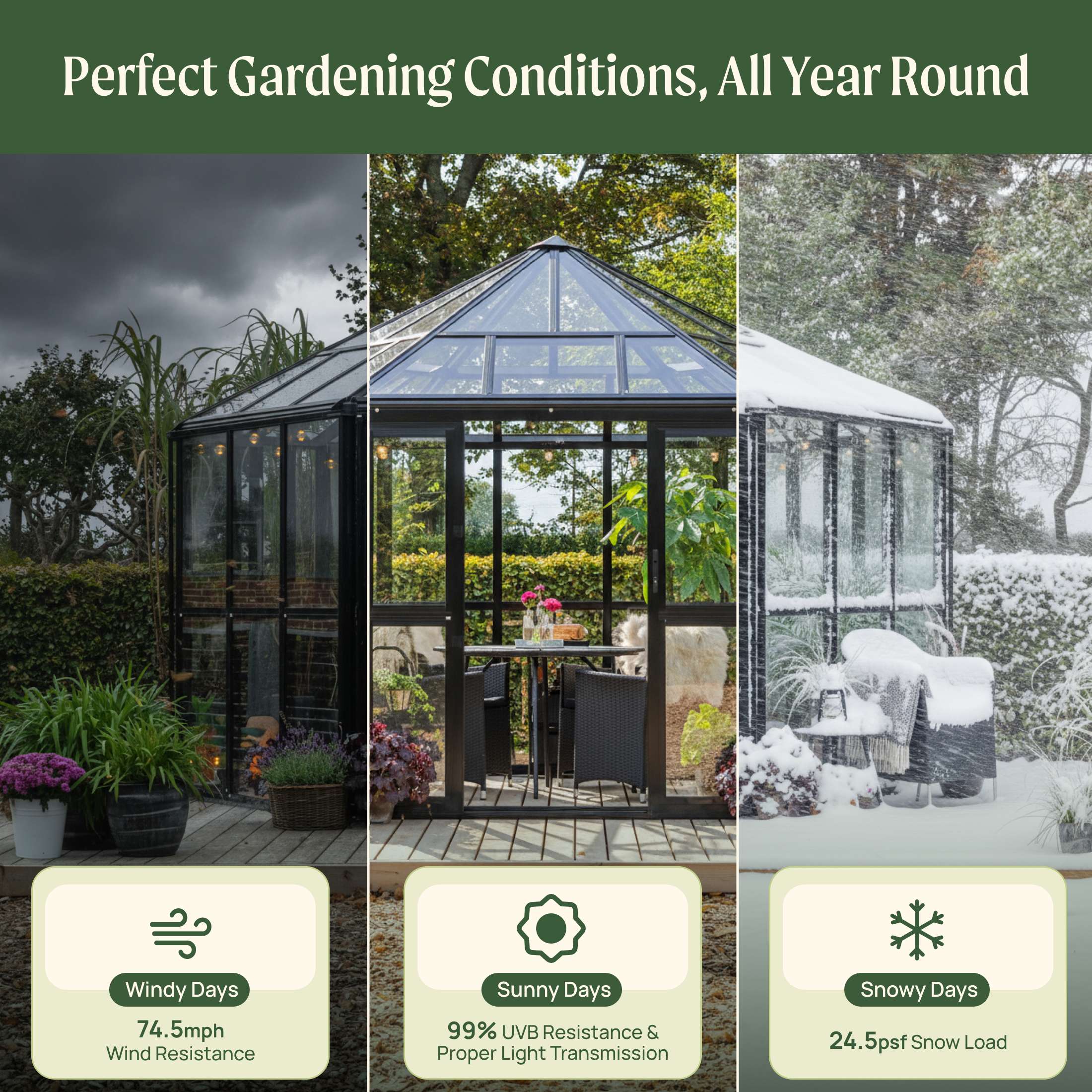 Vego Diamond Pavilion Greenhouse - Image 2