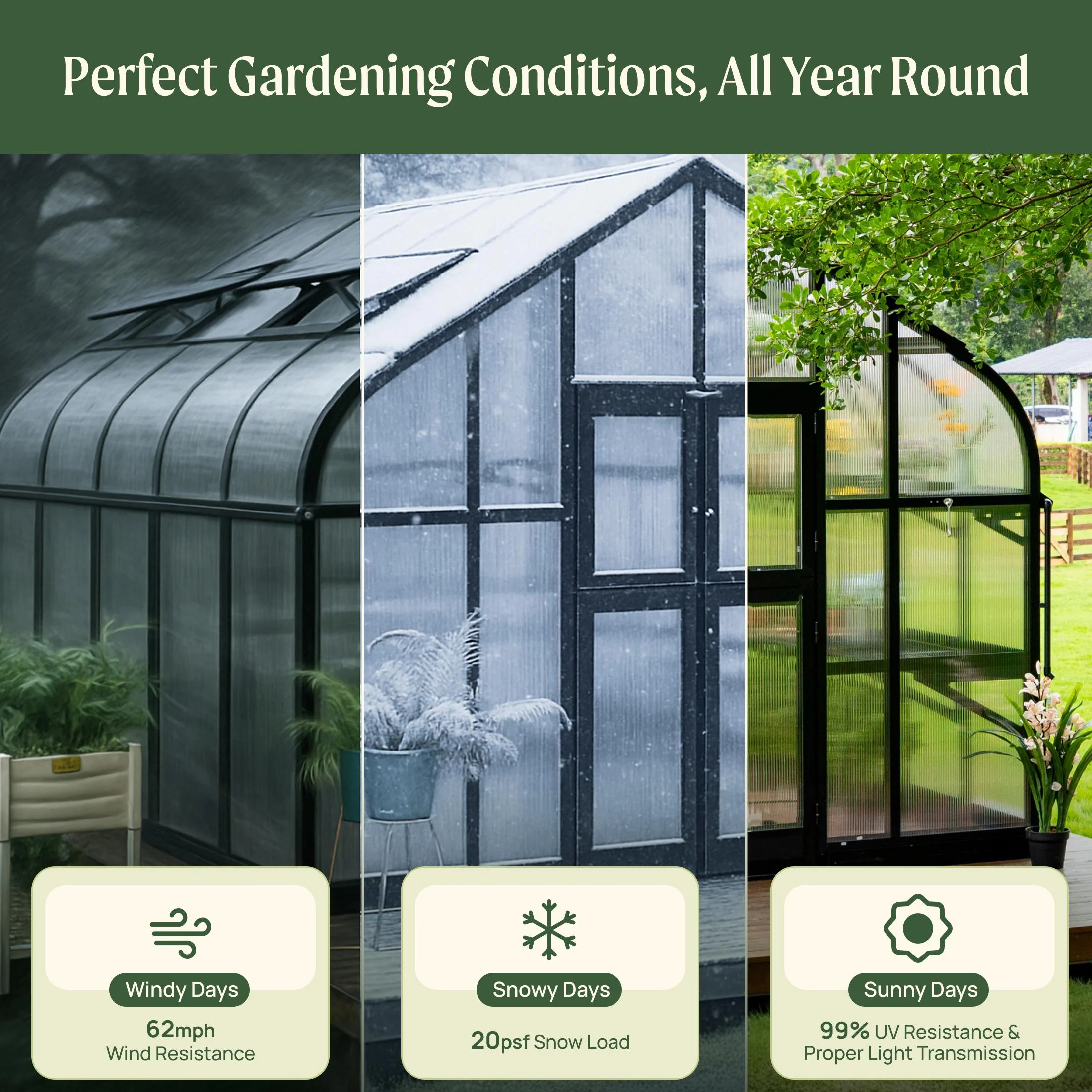 Vego Grand Pacific Greenhouse - 12.5ft Wide - Image 6