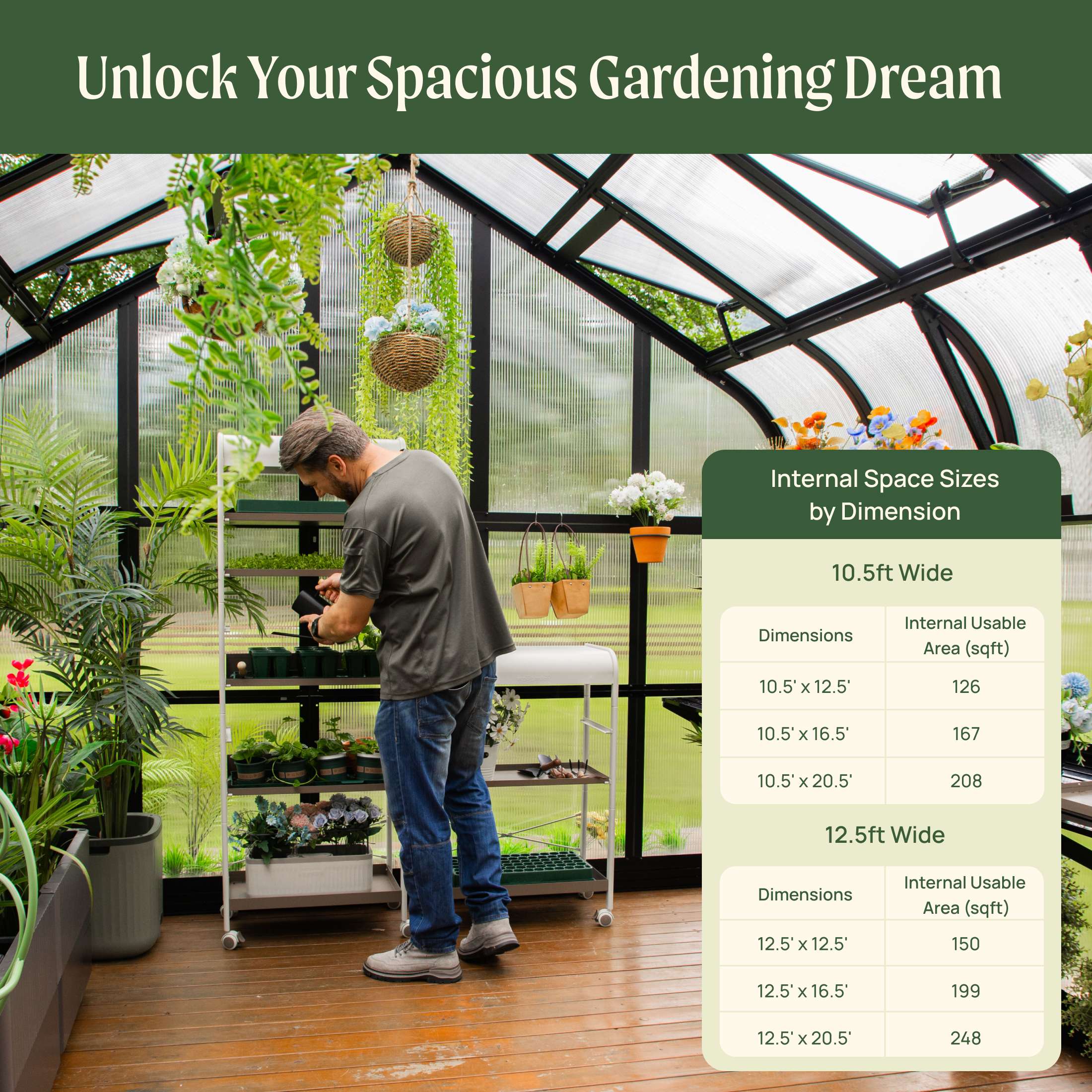 Vego Grand Pacific Greenhouse - 12.5ft Wide - Image 8
