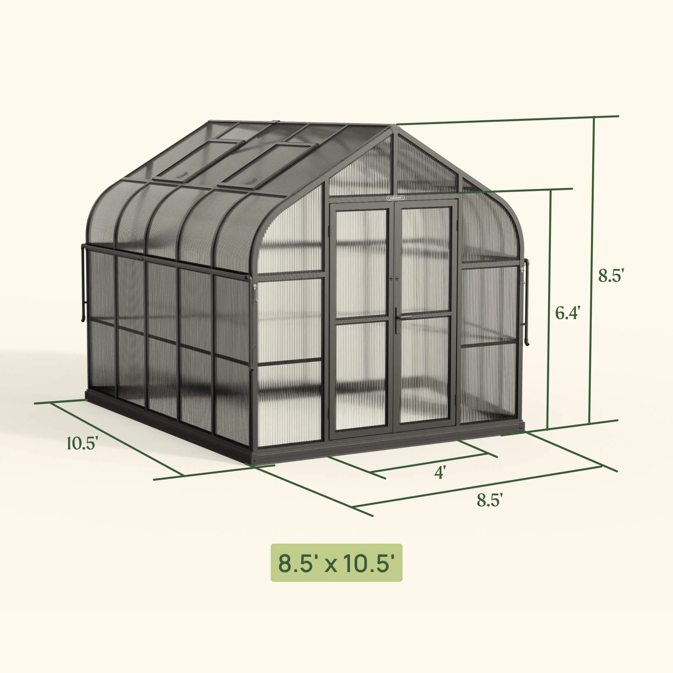 Vego Pacific Greenhouse - 8.5ft Wide - Image 3