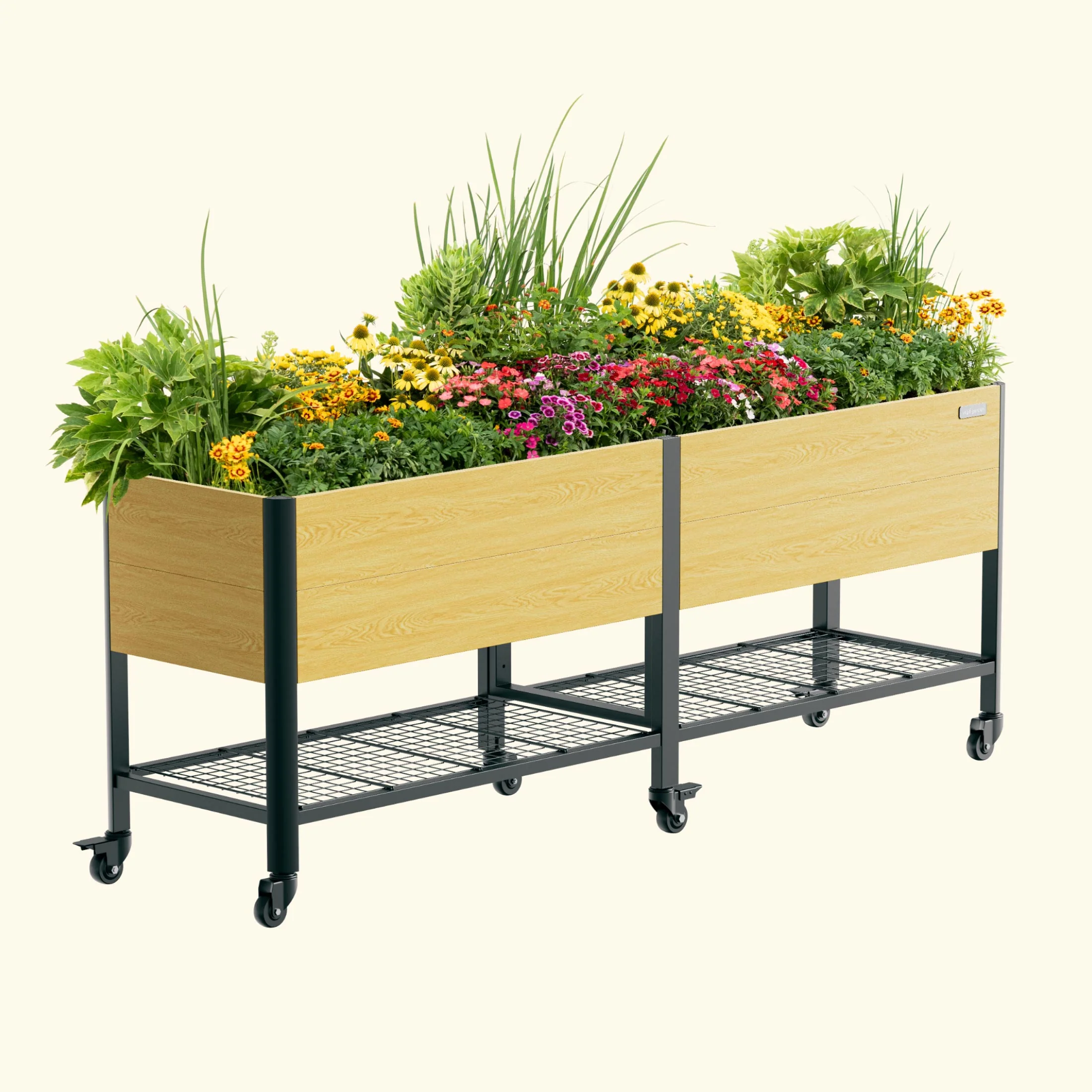 Woodgrain Elevated Garden Bed 2.0' x 8.0' - Image 2